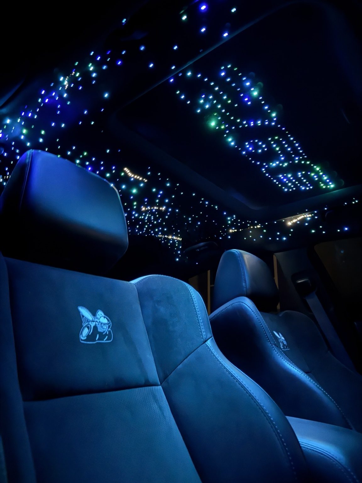 Blue custom starlight headliner