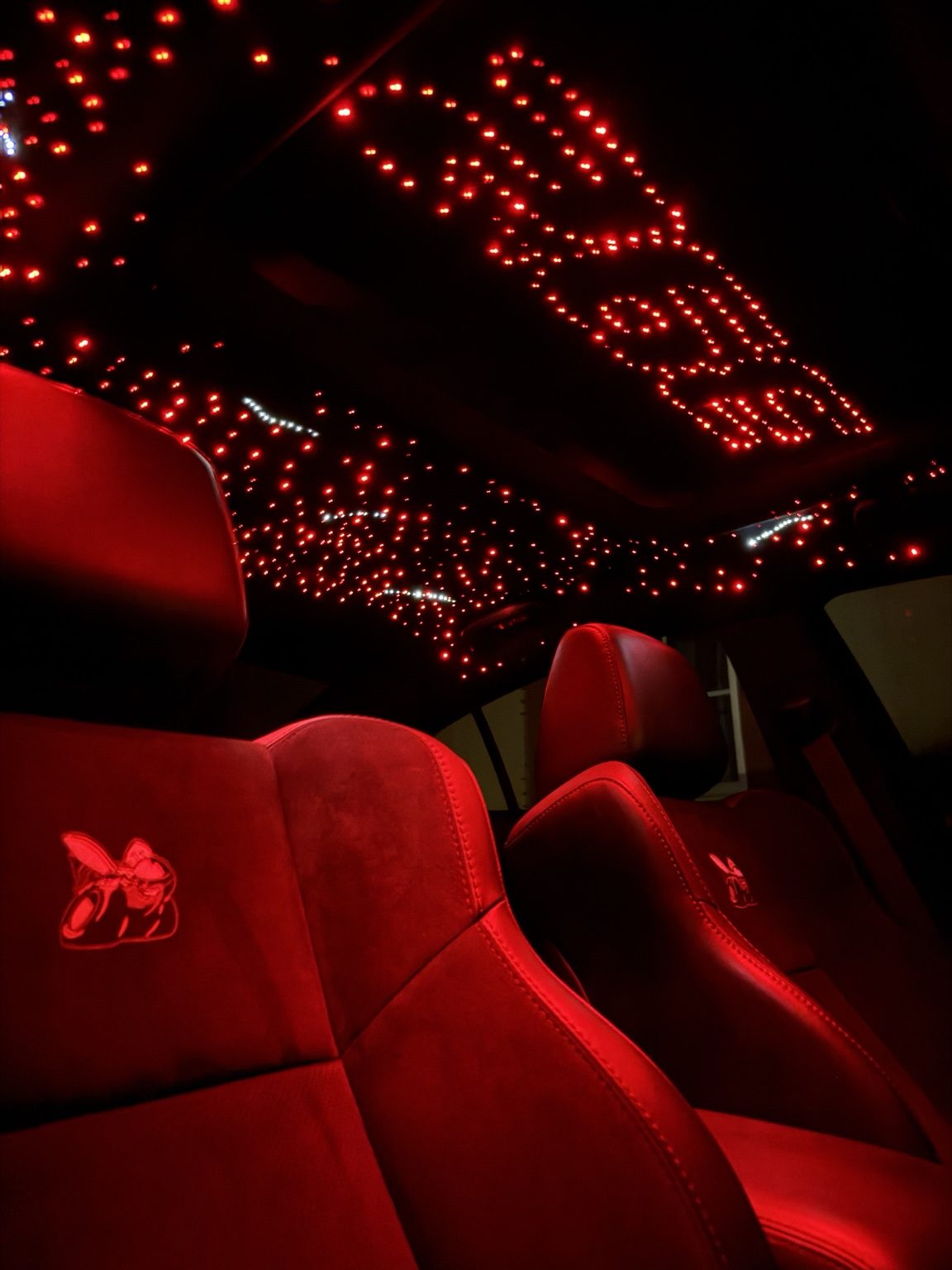 Red custom starlight headliner